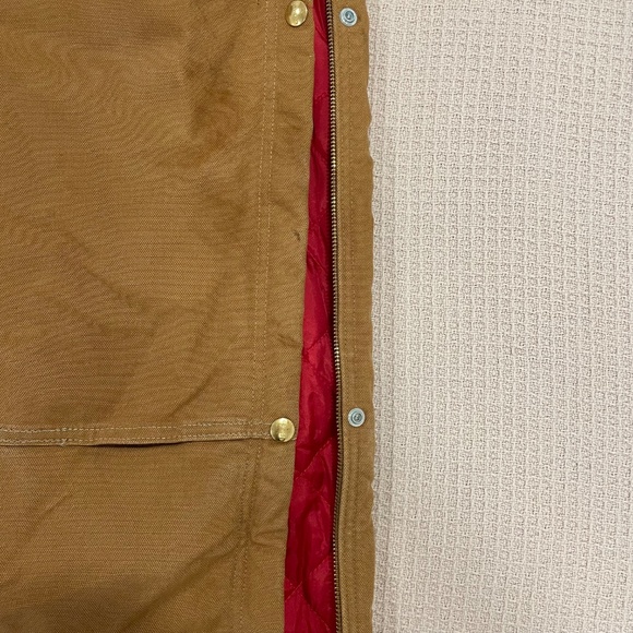 Carhartt R41 Overall Men’s 36W 34L Duck Zip-to-Thigh Bib Quilt Lined Brown - Picture 13 of 16